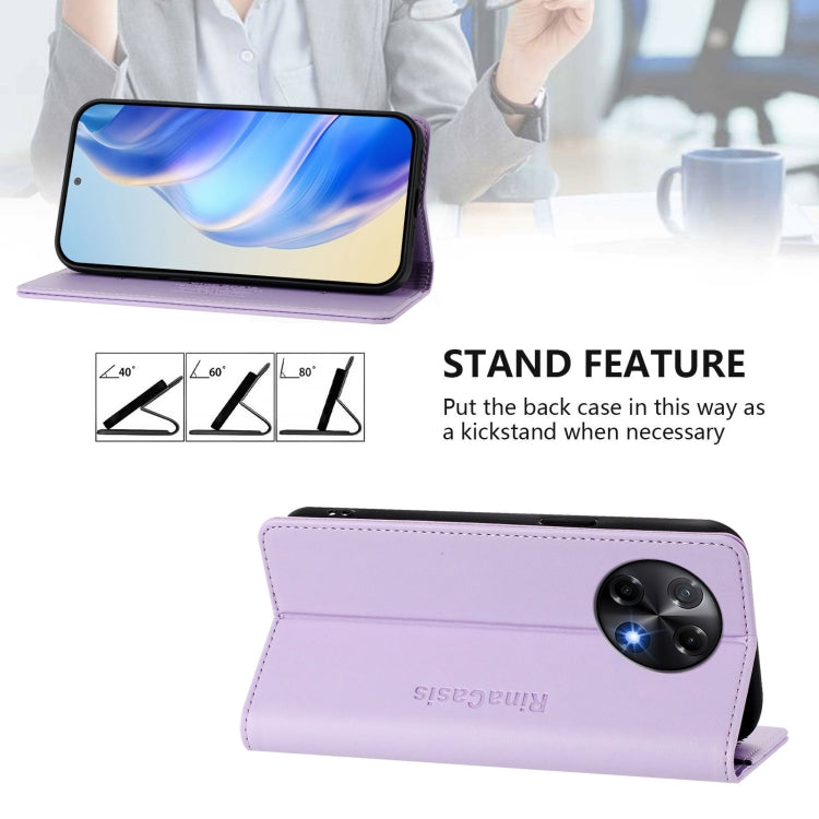 For Tecno Camon 30S / 30S Pro 5G RC01 Dual-Folded Magnetic Suction RFID Leather Phone Case