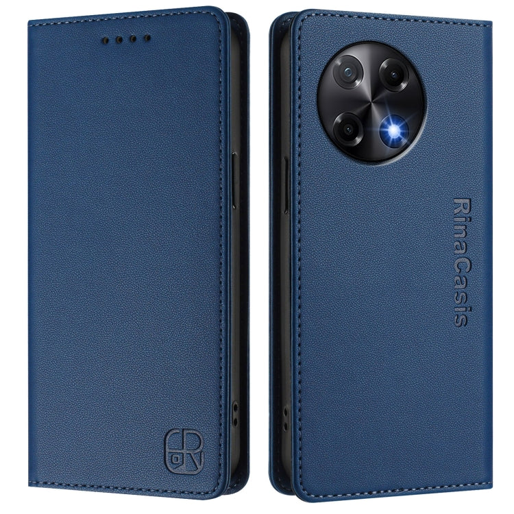 For Tecno Camon 30S / 30S Pro 5G RC01 Dual-Folded Magnetic Suction RFID Leather Phone Case