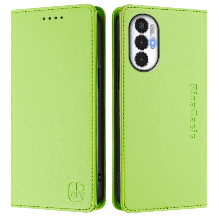 For Tecno Pova 3 RC01 Dual-Folded Magnetic Suction RFID Leather Phone Case