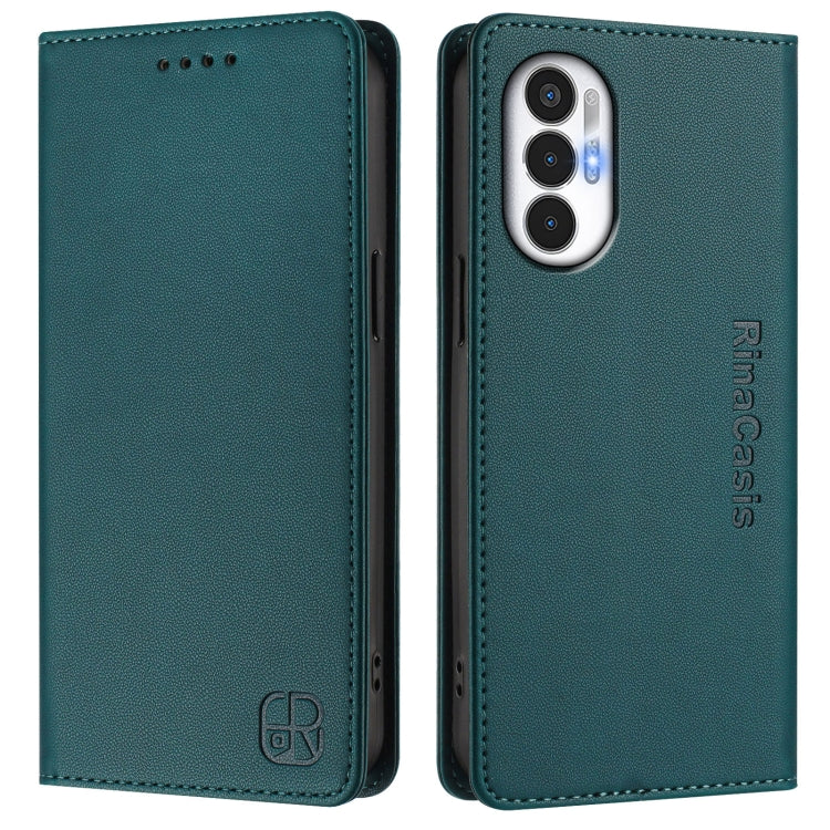 For Tecno Pova 3 RC01 Dual-Folded Magnetic Suction RFID Leather Phone Case