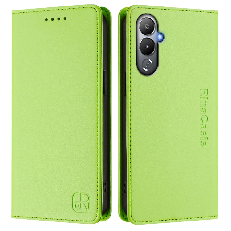 For Tecno Pova 4 RC01 Dual-Folded Magnetic Suction RFID Leather Phone Case