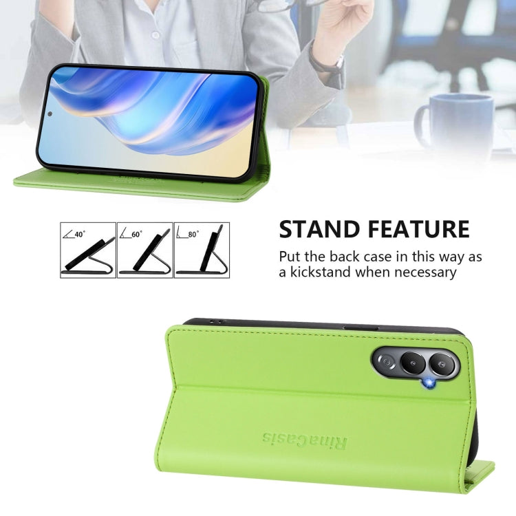 For Tecno Pova 4 RC01 Dual-Folded Magnetic Suction RFID Leather Phone Case