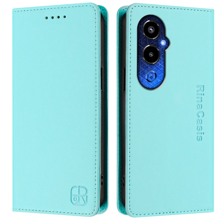 For Tecno Pova 4 Pro 4G RC01 Dual-Folded Magnetic Suction RFID Leather Phone Case