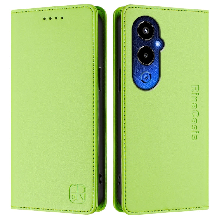 For Tecno Pova 4 Pro 4G RC01 Dual-Folded Magnetic Suction RFID Leather Phone Case
