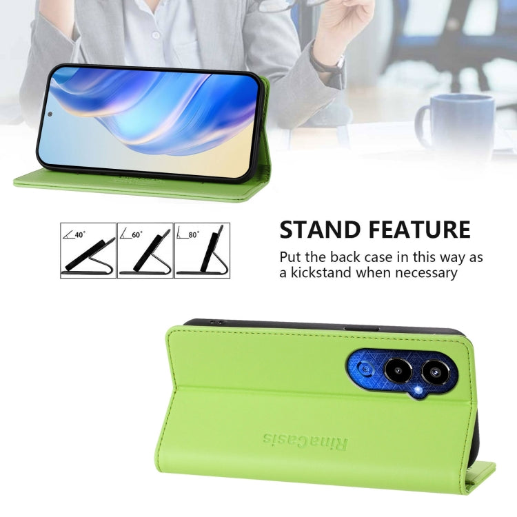 For Tecno Pova 4 Pro 4G RC01 Dual-Folded Magnetic Suction RFID Leather Phone Case