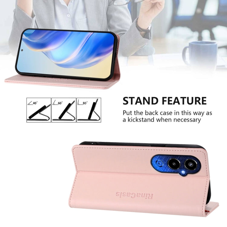 For Tecno Pova 4 Pro 4G RC01 Dual-Folded Magnetic Suction RFID Leather Phone Case