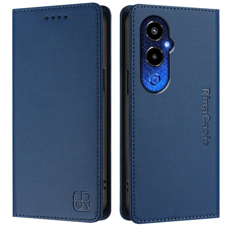 For Tecno Pova 4 Pro 4G RC01 Dual-Folded Magnetic Suction RFID Leather Phone Case