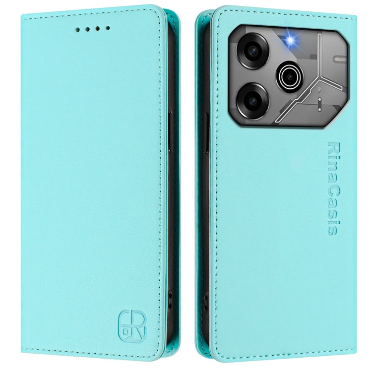 For Tecno Pova 6 5G / 6 Pro 5G RC01 Dual-Folded Magnetic Suction RFID Leather Phone Case