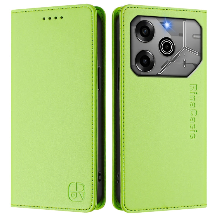 For Tecno Pova 6 5G / 6 Pro 5G RC01 Dual-Folded Magnetic Suction RFID Leather Phone Case