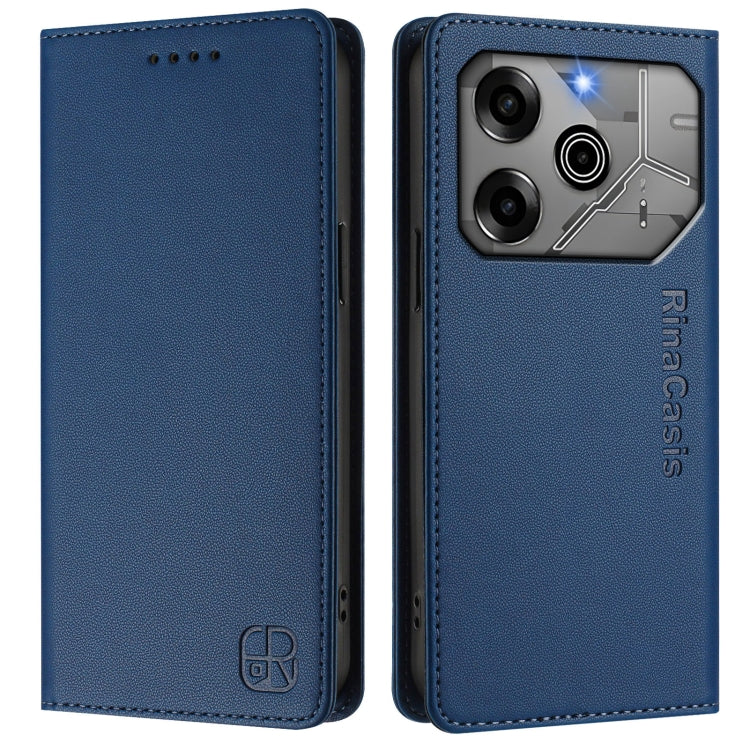 For Tecno Pova 6 5G / 6 Pro 5G RC01 Dual-Folded Magnetic Suction RFID Leather Phone Case