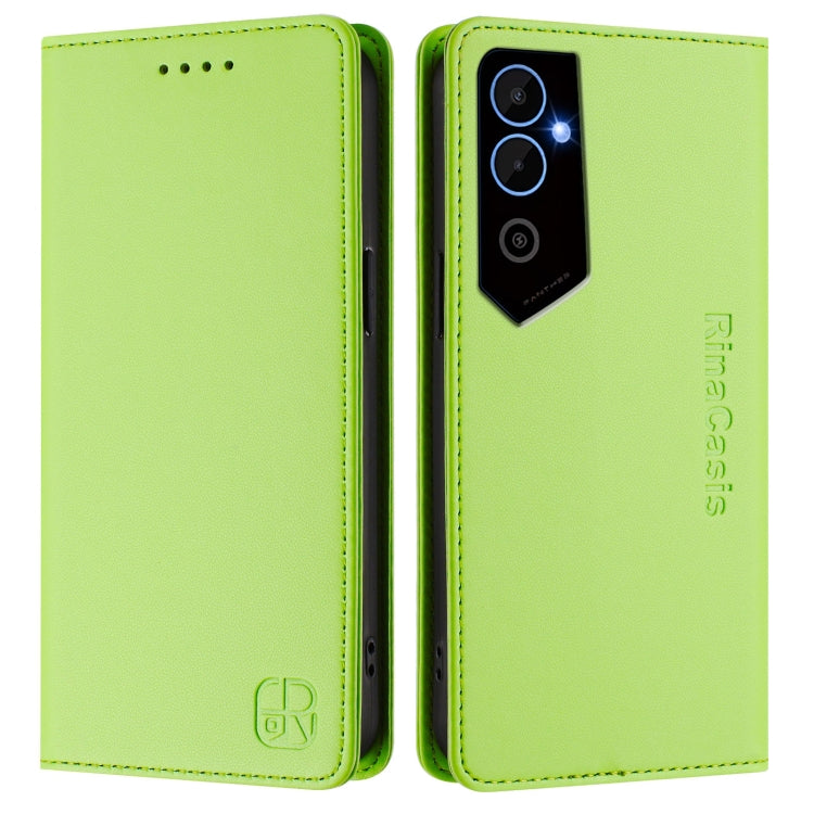 For Tecno Pova Neo 2 RC01 Dual-Folded Magnetic Suction RFID Leather Phone Case