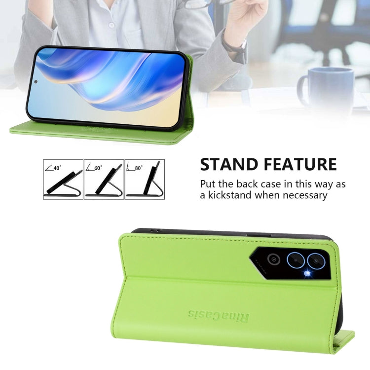 For Tecno Pova Neo 2 RC01 Dual-Folded Magnetic Suction RFID Leather Phone Case