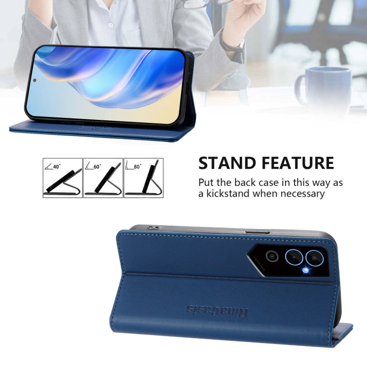 For Tecno Pova Neo 2 RC01 Dual-Folded Magnetic Suction RFID Leather Phone Case