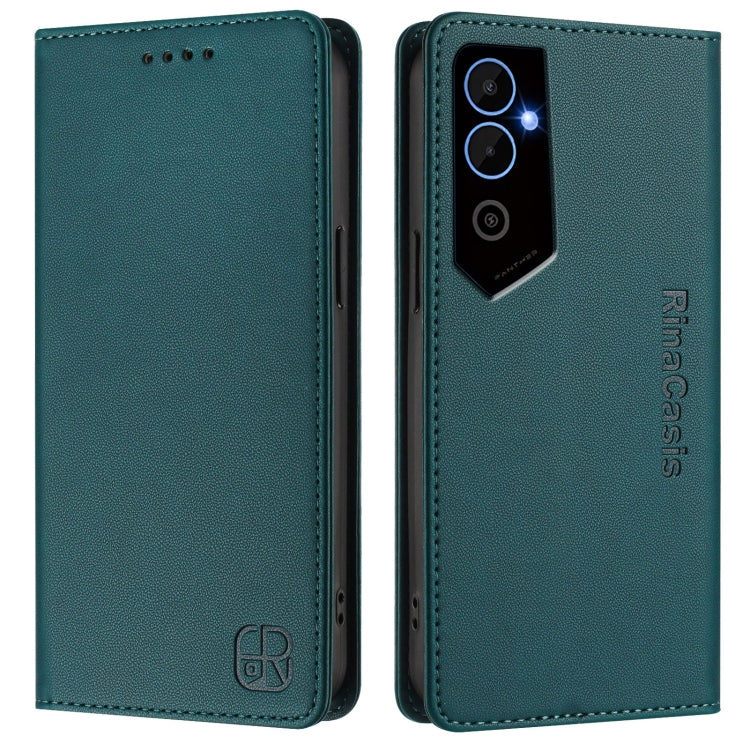 For Tecno Pova Neo 2 RC01 Dual-Folded Magnetic Suction RFID Leather Phone Case