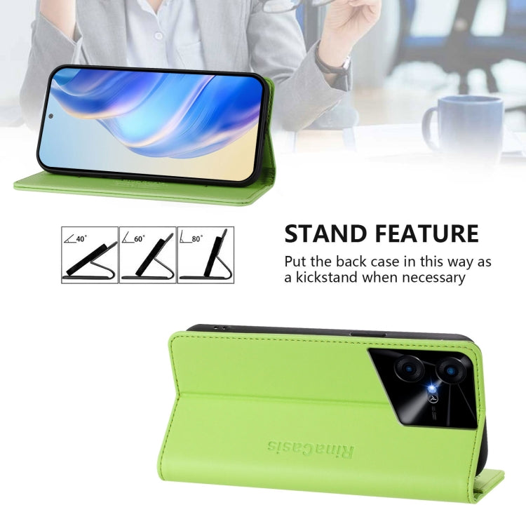 For Tecno Pova Neo 3 RC01 Dual-Folded Magnetic Suction RFID Leather Phone Case