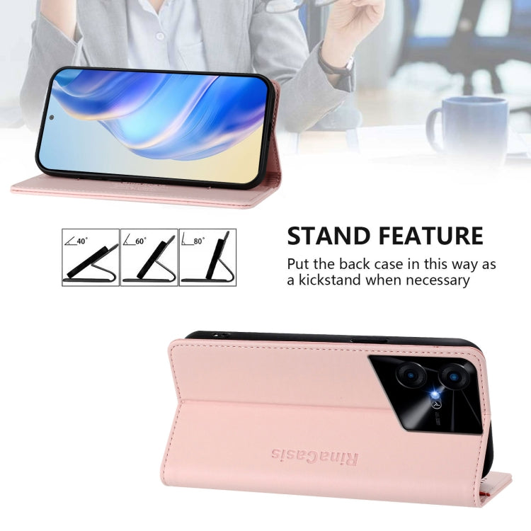 For Tecno Pova Neo 3 RC01 Dual-Folded Magnetic Suction RFID Leather Phone Case
