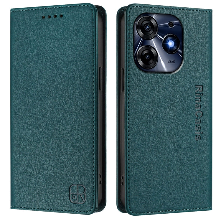 For Tecno Spark 10 Pro 5G / K17 4G RC01 Dual-Folded Magnetic Suction RFID Leather Phone Case