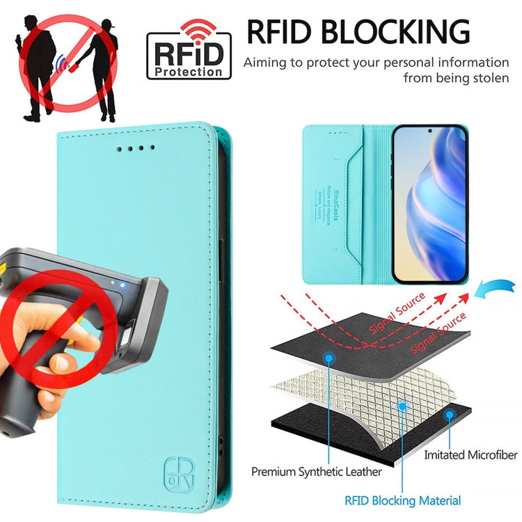 For Tecno Spark 20 Pro 5G RC01 Dual-Folded Magnetic Suction RFID Leather Phone Case