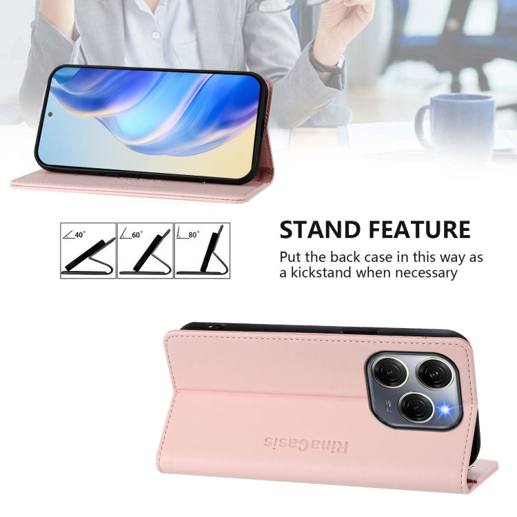 For Tecno Spark 20 Pro 5G RC01 Dual-Folded Magnetic Suction RFID Leather Phone Case