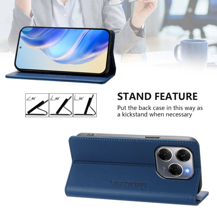 For Tecno Spark 20 Pro 5G RC01 Dual-Folded Magnetic Suction RFID Leather Phone Case