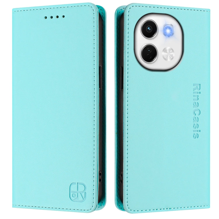 For Tecno Spark 30 5G / Pova 6 Neo 5G RC01 Dual-Folded Magnetic Suction RFID Leather Phone Case