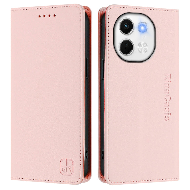 For Tecno Spark 30 5G / Pova 6 Neo 5G RC01 Dual-Folded Magnetic Suction RFID Leather Phone Case