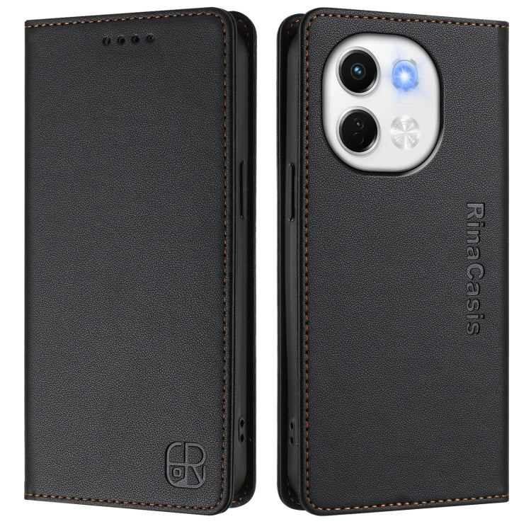 For Tecno Spark 30 5G / Pova 6 Neo 5G RC01 Dual-Folded Magnetic Suction RFID Leather Phone Case