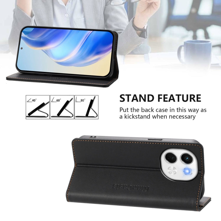For Tecno Spark 30 5G / Pova 6 Neo 5G RC01 Dual-Folded Magnetic Suction RFID Leather Phone Case