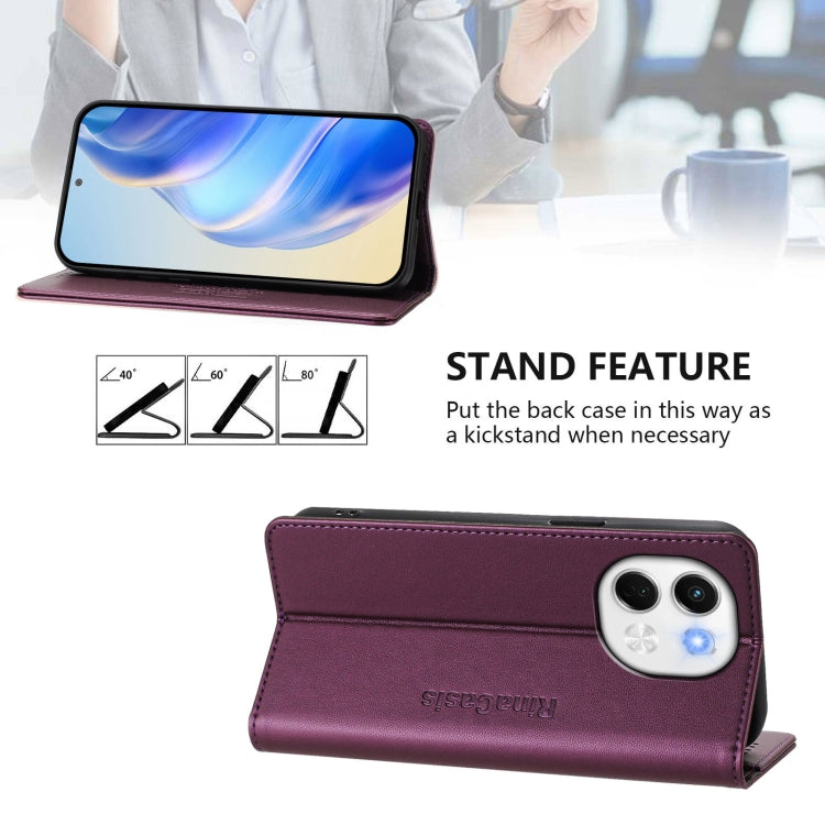 For Tecno Spark 30 5G / Pova 6 Neo 5G RC01 Dual-Folded Magnetic Suction RFID Leather Phone Case