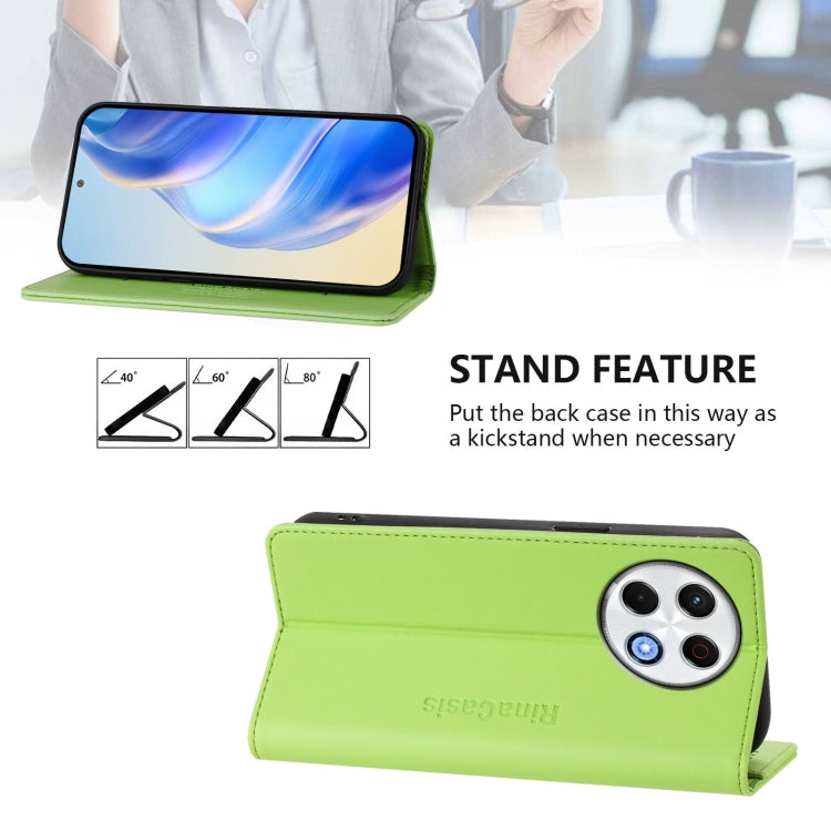For Tecno Spark 30 Pro 4G RC01 Dual-Folded Magnetic Suction RFID Leather Phone Case