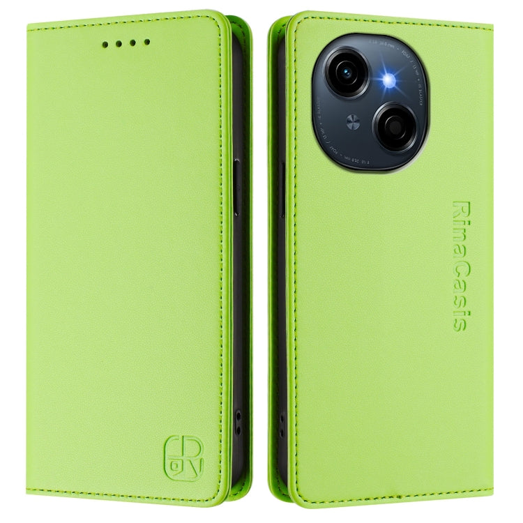 For Tecno Spark GO 1 / 2025 / Pop 9 RC01 Dual-Folded Magnetic Suction RFID Leather Phone Case