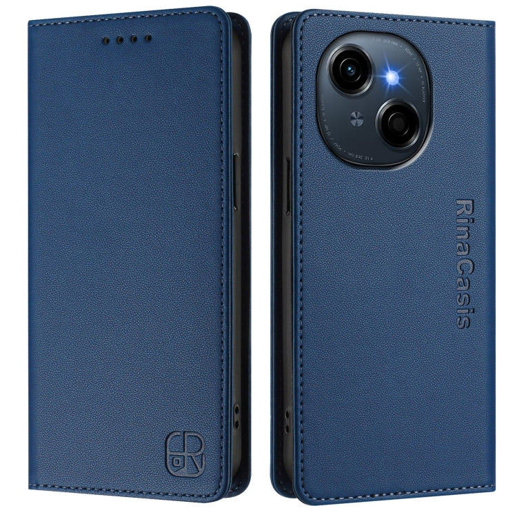 For Tecno Spark GO 1 / 2025 / Pop 9 RC01 Dual-Folded Magnetic Suction RFID Leather Phone Case