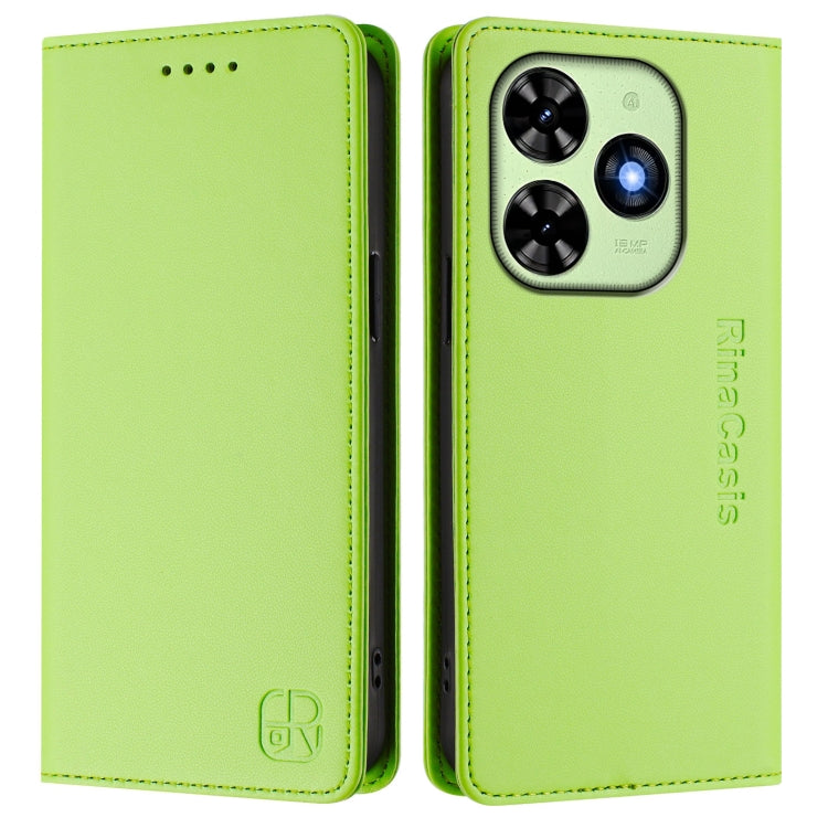 For Tecno Spark GO 2024 4G RC01 Dual-Folded Magnetic Suction RFID Leather Phone Case