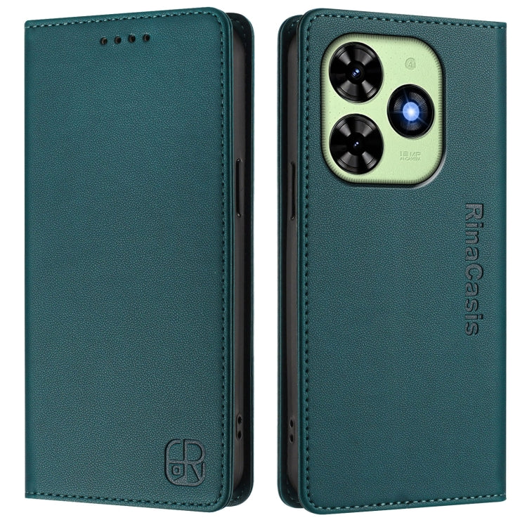 For Tecno Spark GO 2024 4G RC01 Dual-Folded Magnetic Suction RFID Leather Phone Case