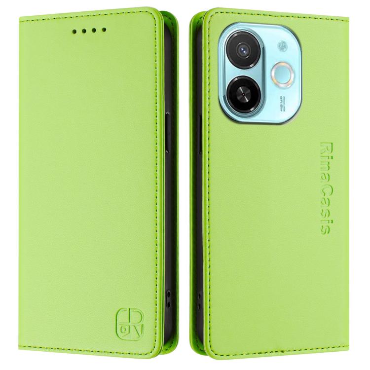 For Tecno Spark 30C 5G / Pop 9 5G RC01 Dual-Folded Magnetic Suction RFID Leather Phone Case