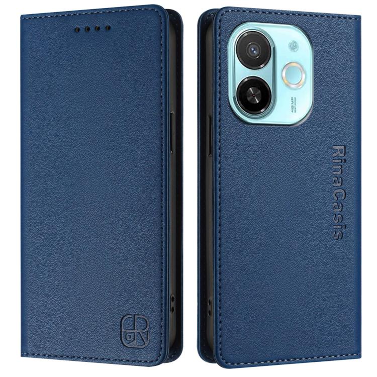 For Tecno Spark 30C 5G / Pop 9 5G RC01 Dual-Folded Magnetic Suction RFID Leather Phone Case