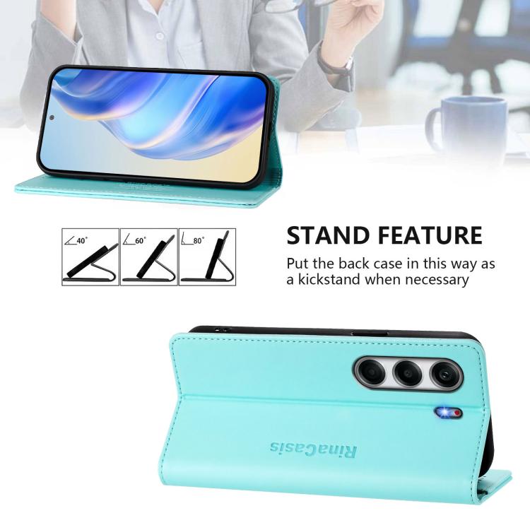 For Tecno Camon 40 Pro 4G RC01 Dual-Folded Magnetic Suction RFID Leather Phone Case
