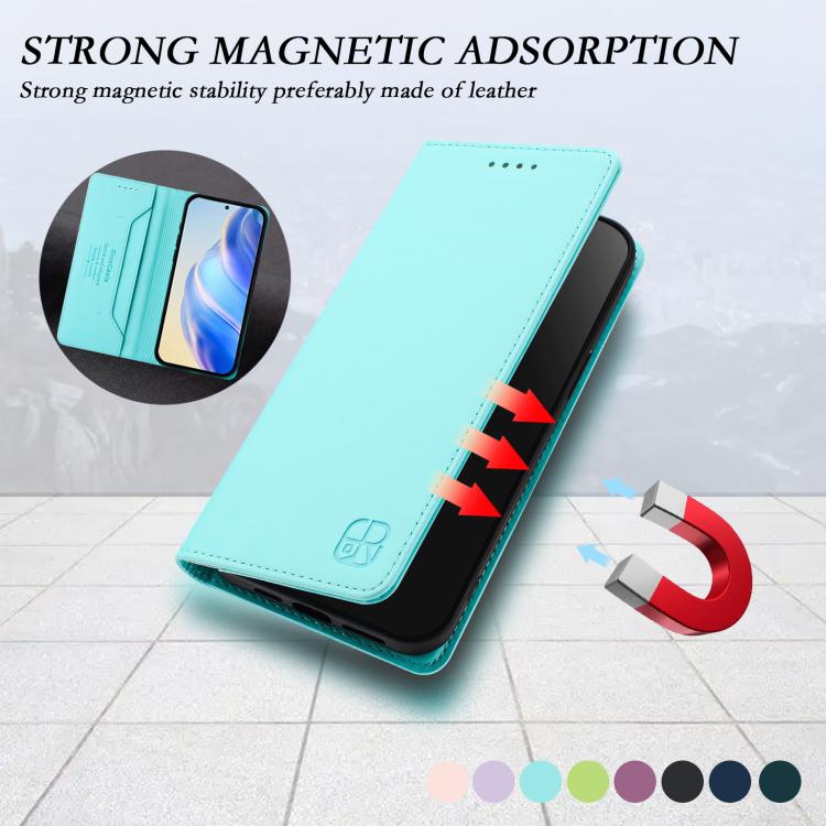 For Tecno Camon 40 Pro 4G RC01 Dual-Folded Magnetic Suction RFID Leather Phone Case