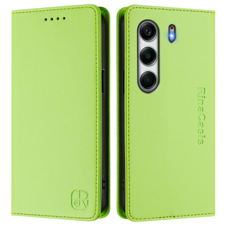 For Tecno Camon 40 Pro 4G RC01 Dual-Folded Magnetic Suction RFID Leather Phone Case