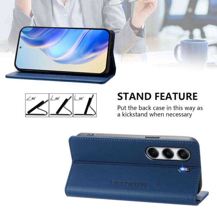 For Tecno Camon 40 Pro 4G RC01 Dual-Folded Magnetic Suction RFID Leather Phone Case