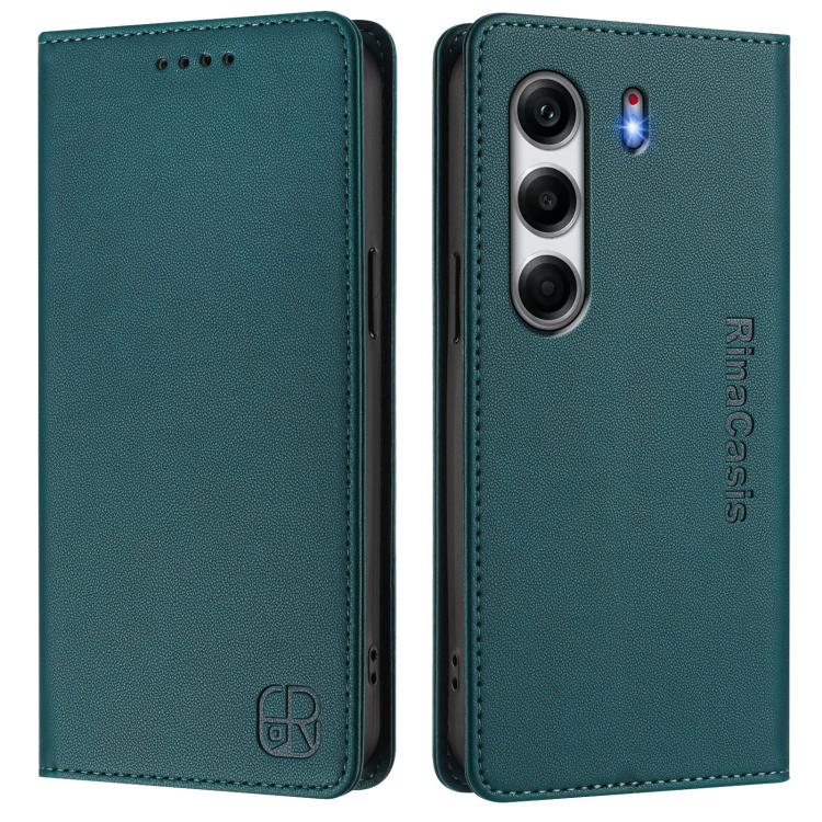 For Tecno Camon 40 Pro 4G RC01 Dual-Folded Magnetic Suction RFID Leather Phone Case