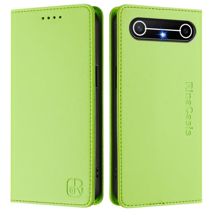 For Tenco Spark Slim 5G RC01 Dual-Folded Magnetic Suction RFID Leather Phone Case