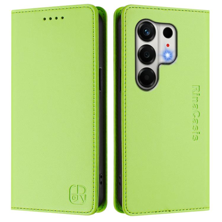 For Tecno Camon 50 4G RC01 Dual-Folded Magnetic Suction RFID Leather Phone Case