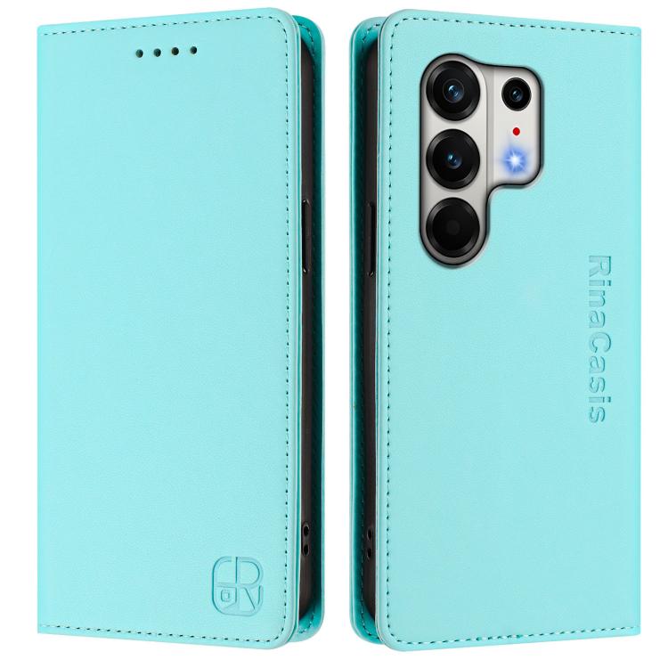 For Tecno Camon 50 Pro 4G RC01 Dual-Folded Magnetic Suction RFID Leather Phone Case