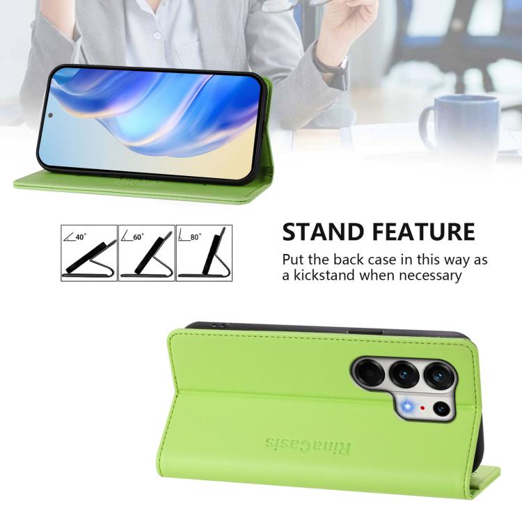 For Tecno Camon 50 Pro 4G RC01 Dual-Folded Magnetic Suction RFID Leather Phone Case