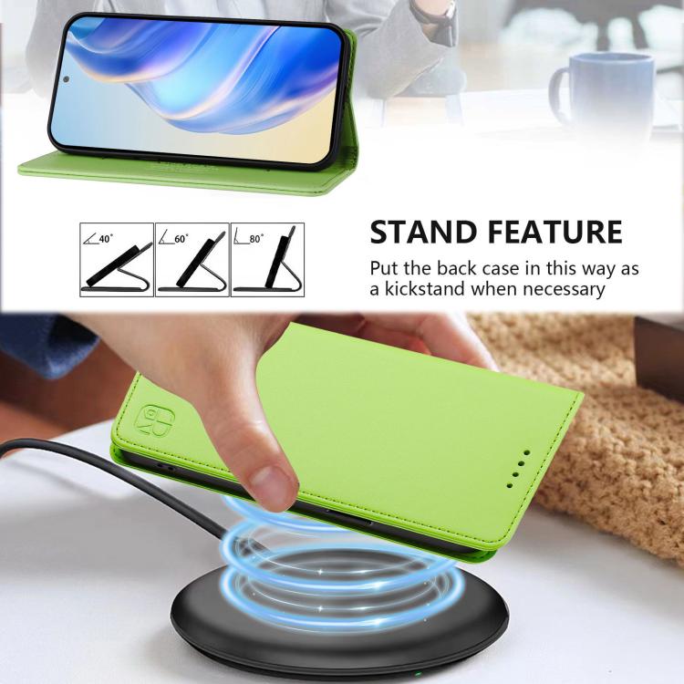 For Tecno Camon 50 Pro 4G RC01 Dual-Folded Magnetic Suction RFID Leather Phone Case