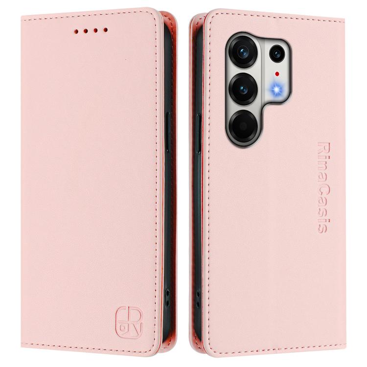 For Tecno Camon 50 Pro 4G RC01 Dual-Folded Magnetic Suction RFID Leather Phone Case
