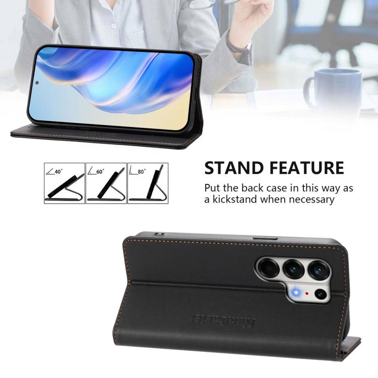 For Tecno Camon 50 Pro 4G RC01 Dual-Folded Magnetic Suction RFID Leather Phone Case