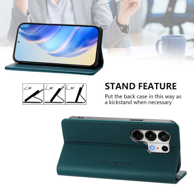 For Tecno Camon 50 Pro 4G RC01 Dual-Folded Magnetic Suction RFID Leather Phone Case