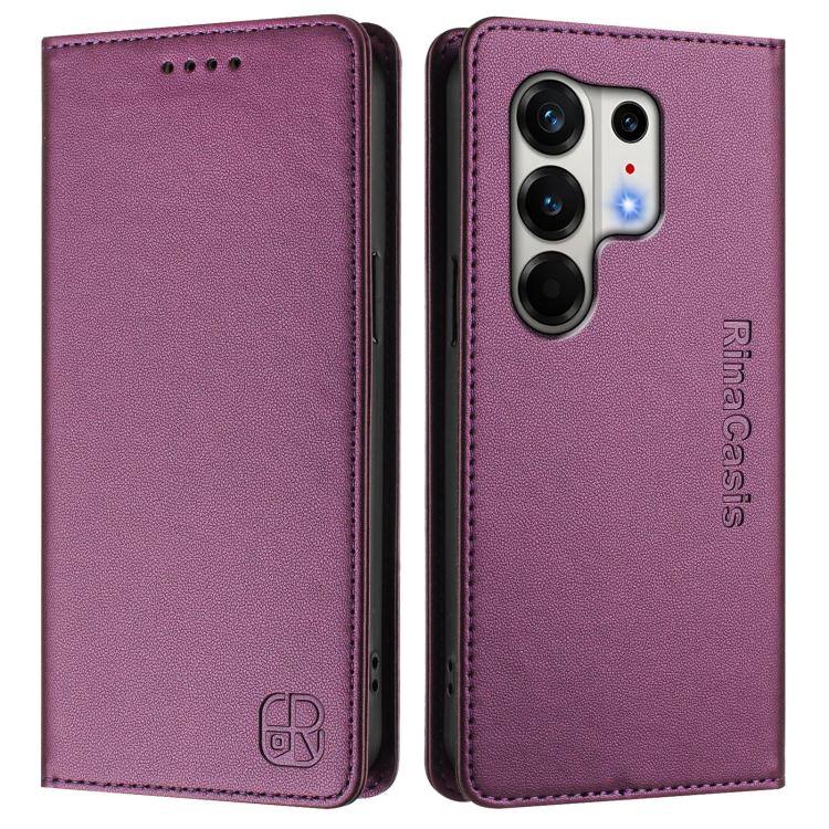 For Tecno Camon 50 Pro 4G RC01 Dual-Folded Magnetic Suction RFID Leather Phone Case